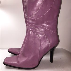 Amanda Smith Purple Heeled Boots - Used